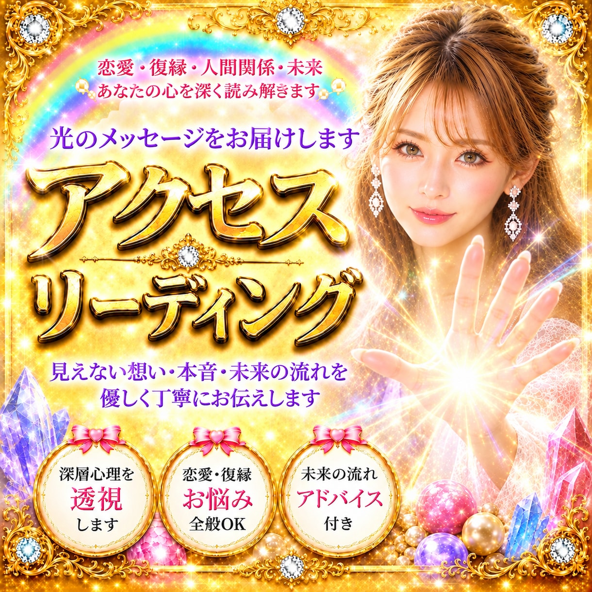 アクセスリーディング❗️未来の光を紡ぎます 動物/物/場所/人へアクセスし透視✨で伝えます✨男性購入OK イメージ1
