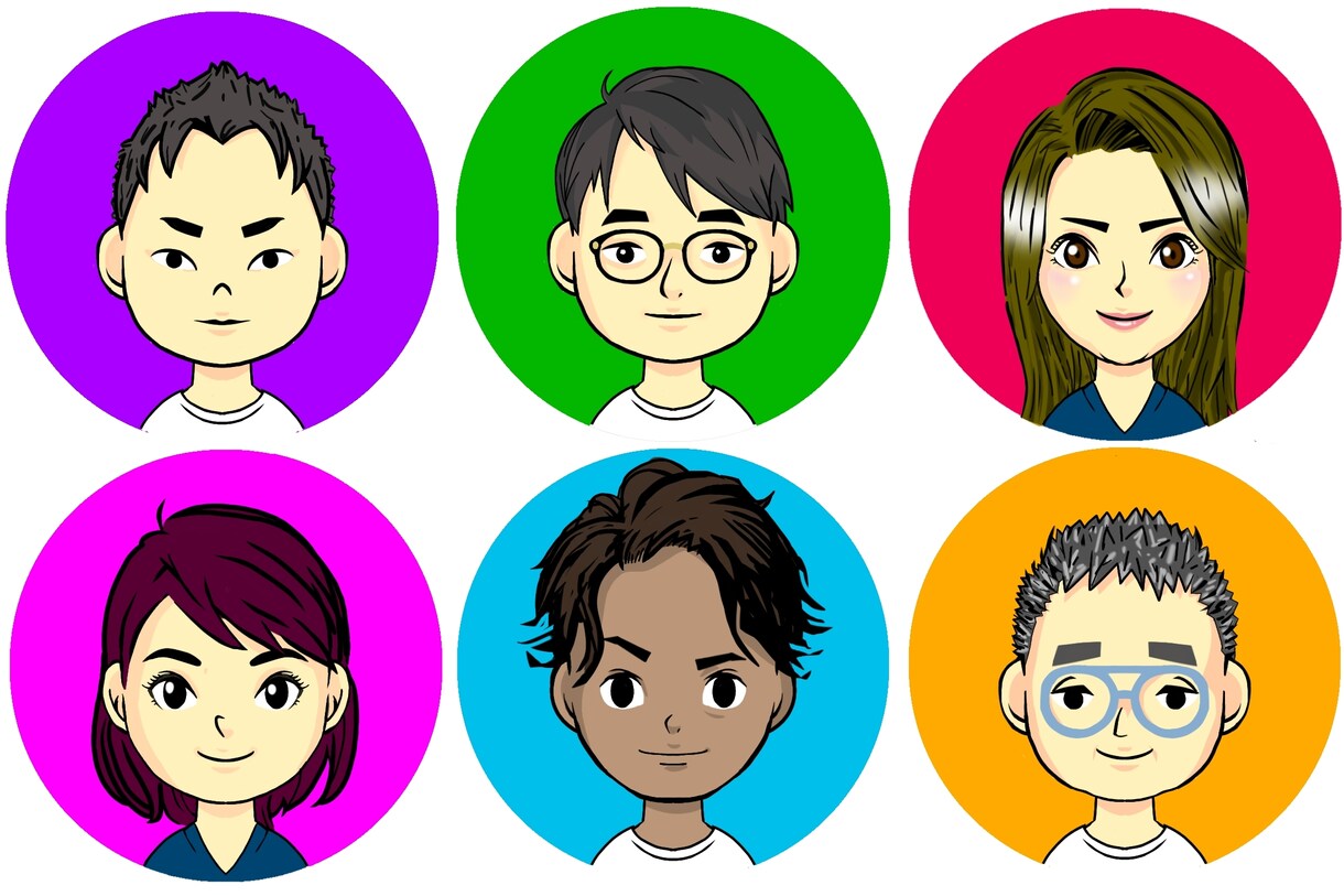 似顔絵アイコン作成します 写真からSNS等で使える似顔絵を作成します イメージ1