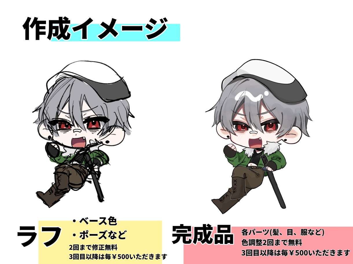 SD･ミニキャライラスト描きます アイドルさん、配信者さんにも！ イメージ5
