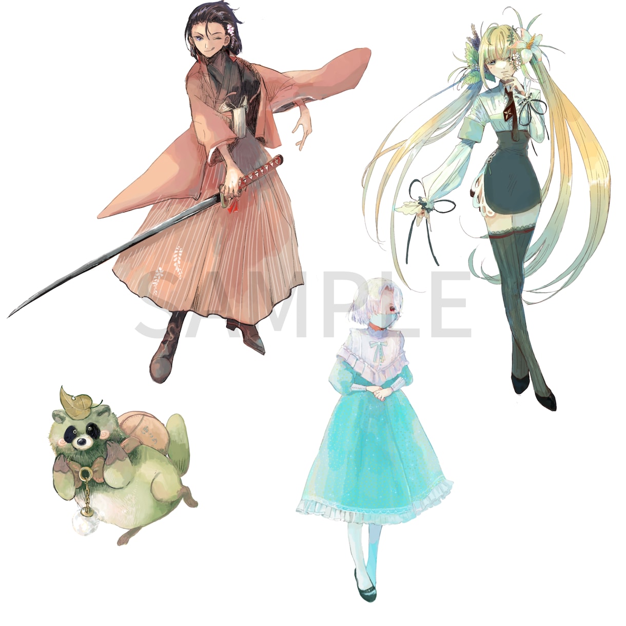 ゲーム&TRPG用の立ち絵作成請け負います 最短３日納期/優しい塗りが得意です イメージ2