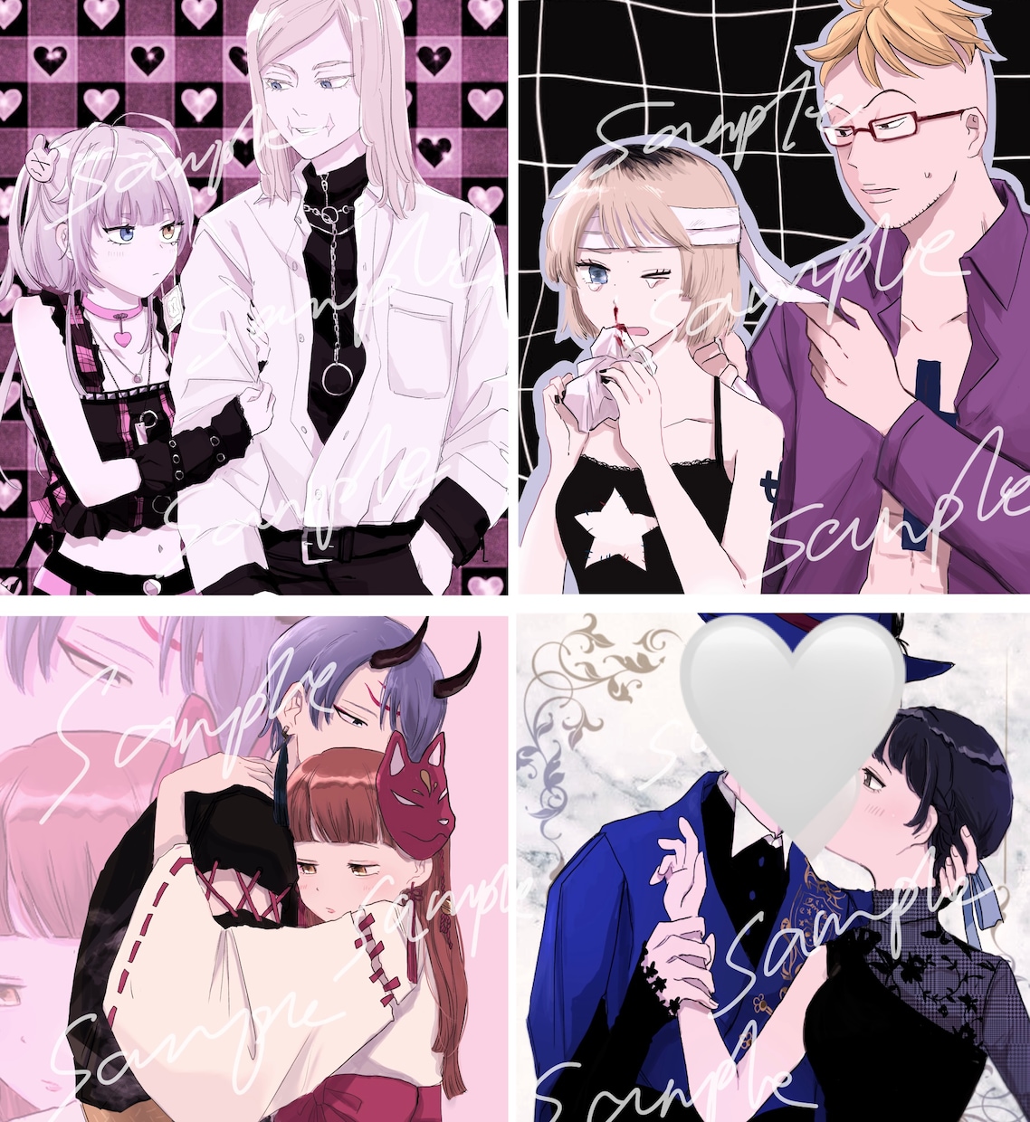あなただけの夢絵、カップルイラストを描きます あなたの推しとあなたを素敵なイラストにします イメージ2
