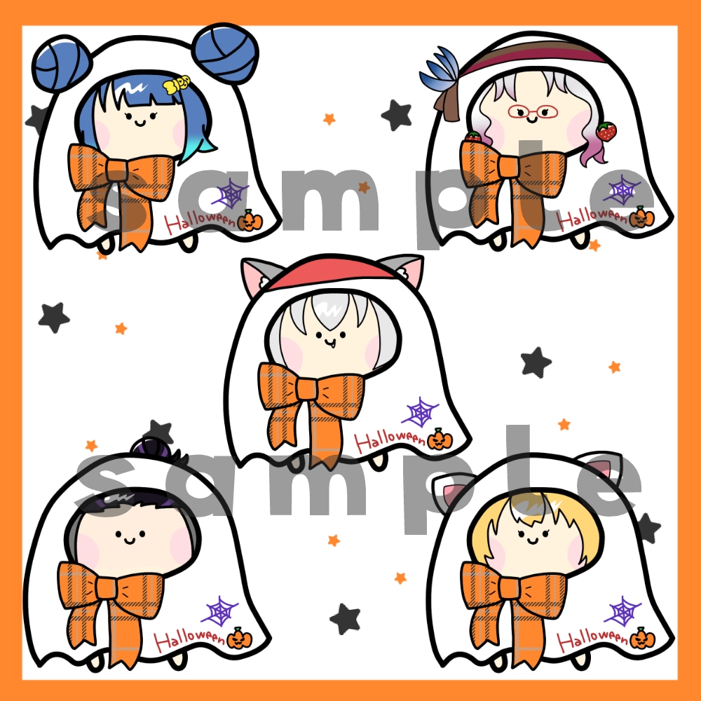 量産イラスト：ゆるハロウィンイラスト描きます 可愛いコロンとしたハロウィンのイラスト描きます！ イメージ1
