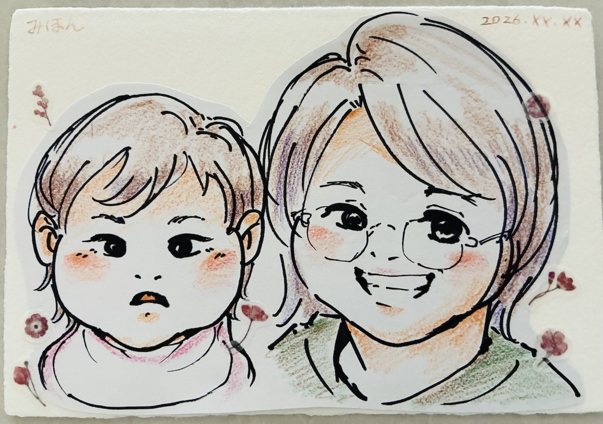 柔らかい印象で似顔絵を描きます ウェルカムボードやインテリア、端末壁紙等でご利用頂けます。 イメージ3