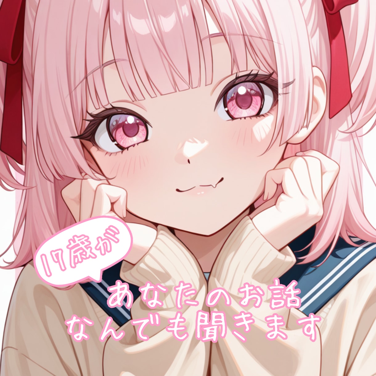 17歳JKが貴方の愚痴や悩み事の話し相手になります 周りには話しにくい愚痴や悩みなど、わたしに話してみませんか？ イメージ1