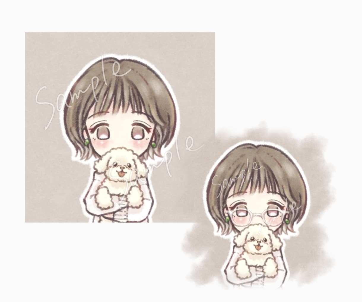 ふわっとやさしい雰囲気のアイコンお描きます 落ち着いた色味なので大人かわいい印象になります♪ イメージ4