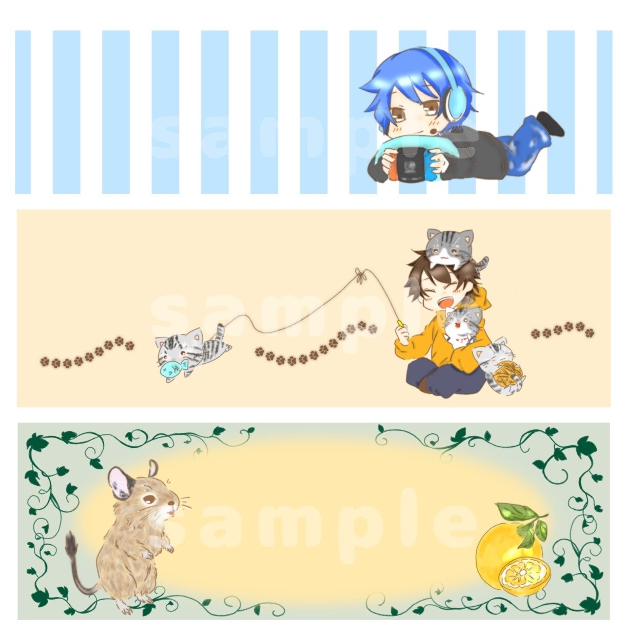 ヘッダー、チャンネルアートお描きします ゆるふわキャラクターお描きします♡ イメージ5