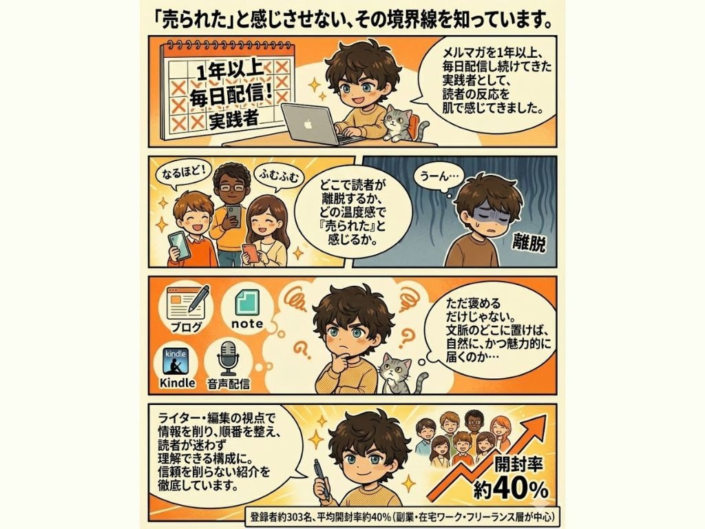 宣伝しないメルマガで商品・サービスを紹介します 売り込まない。でも、ちゃんと読者に伝わって売れるメルマガPR イメージ3