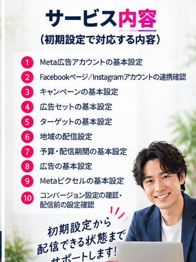 来店型店舗向けMeta広告の初期設定を支援します 店舗集客×Meta広告！地域の見込み客への配信をサポート イメージ5