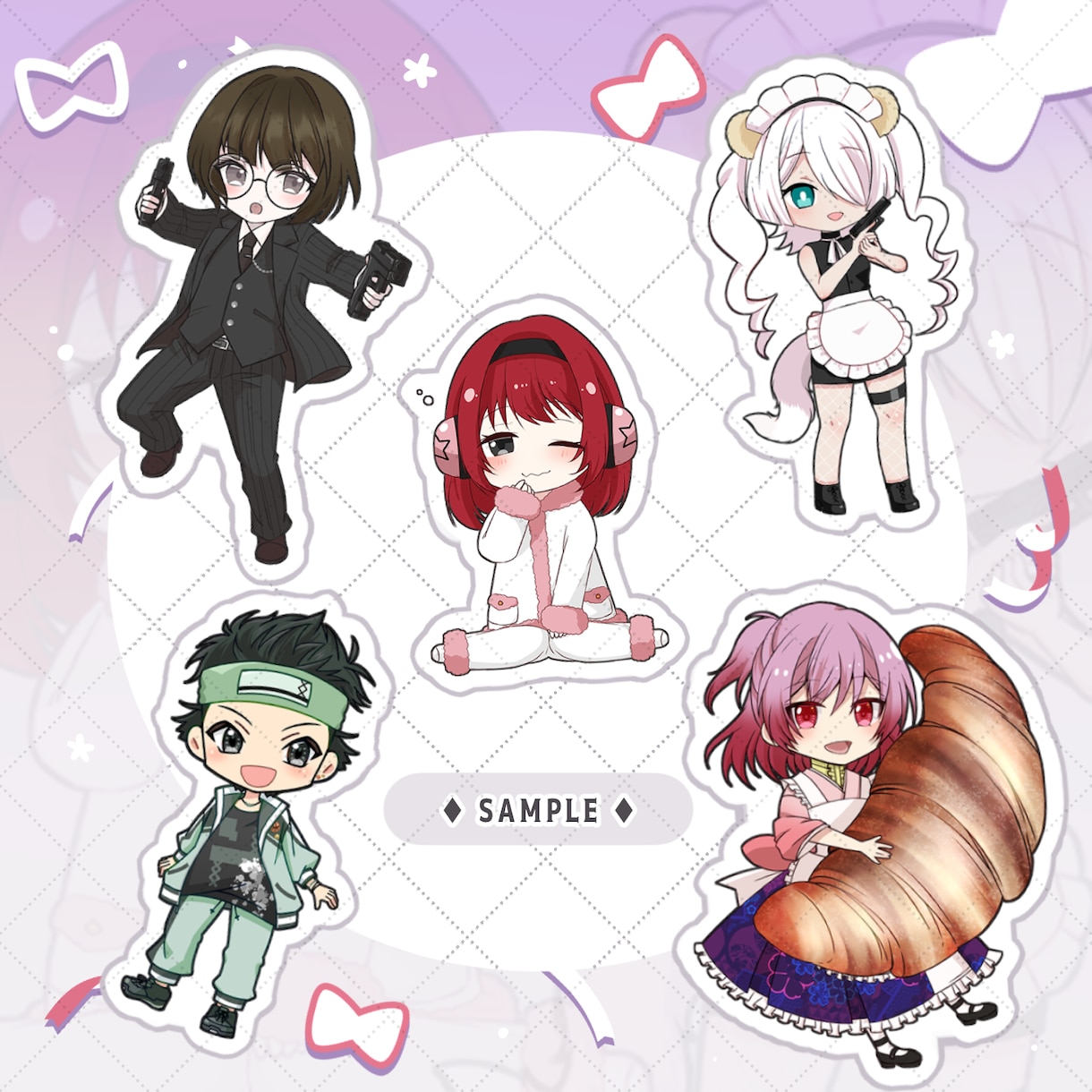 かわいい★デフォルメ・SD・ミニキャラ描きます 様々な用途に！二次利用・商用利用料金込み！ イメージ2