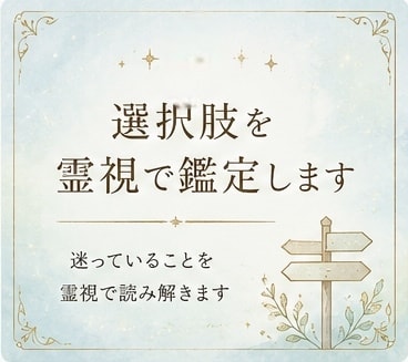 選択肢を霊視で鑑定します どちらを選ぶべきか迷っている方へ イメージ1