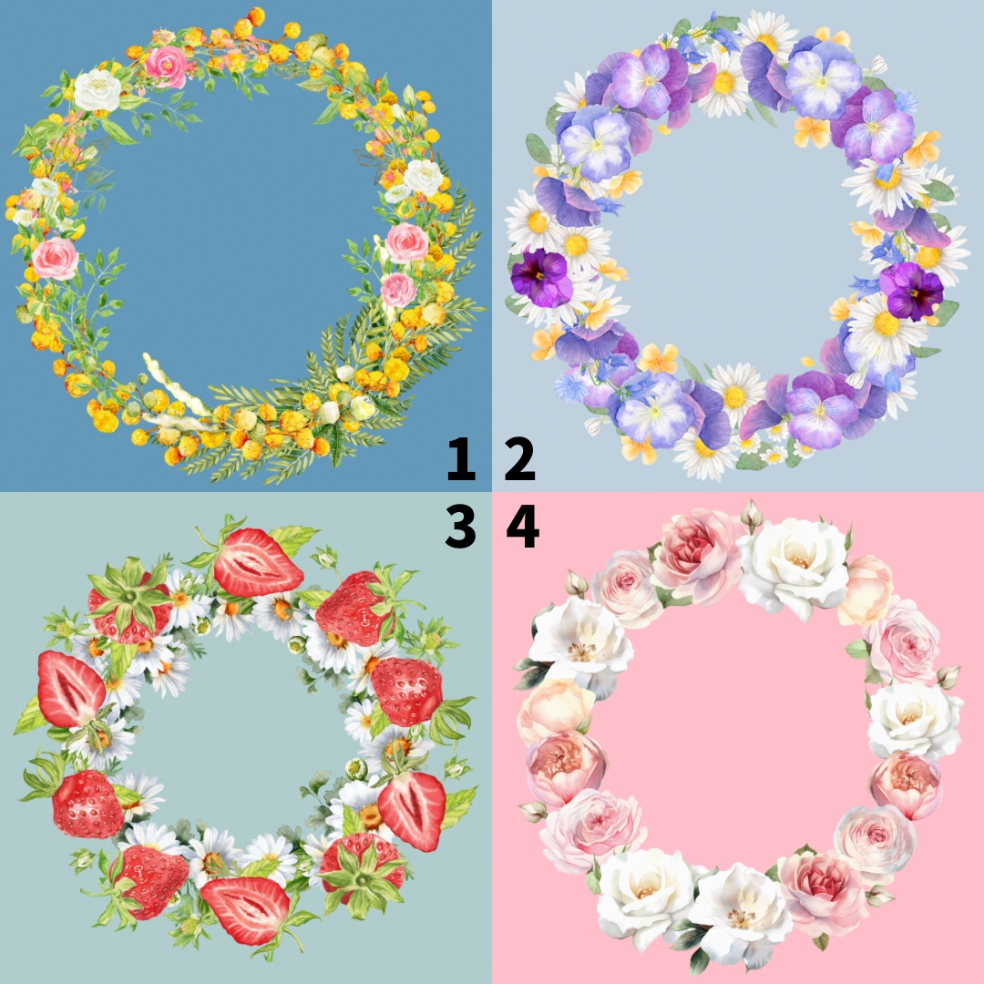 お花のイラストでペットのキャンバスアートを作ります ２匹目〜追加料金なし｜送料無料｜うちの子イラストオーダー イメージ5