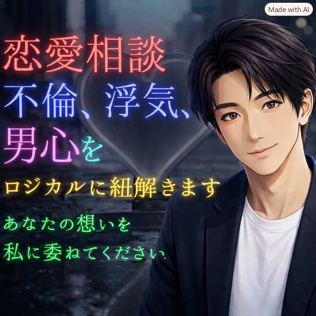 大人の恋愛㊙️不倫・浮気 ✨やさしくお聞きします 男心をロジカルにを答えます☘️抑えられない気持ち・不安・悩み イメージ1