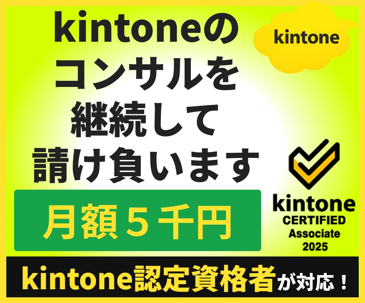 kintoneのコンサルを月額5千円で請け負います 認定資格保持者がコンサルティング業務をお引き受けします イメージ1