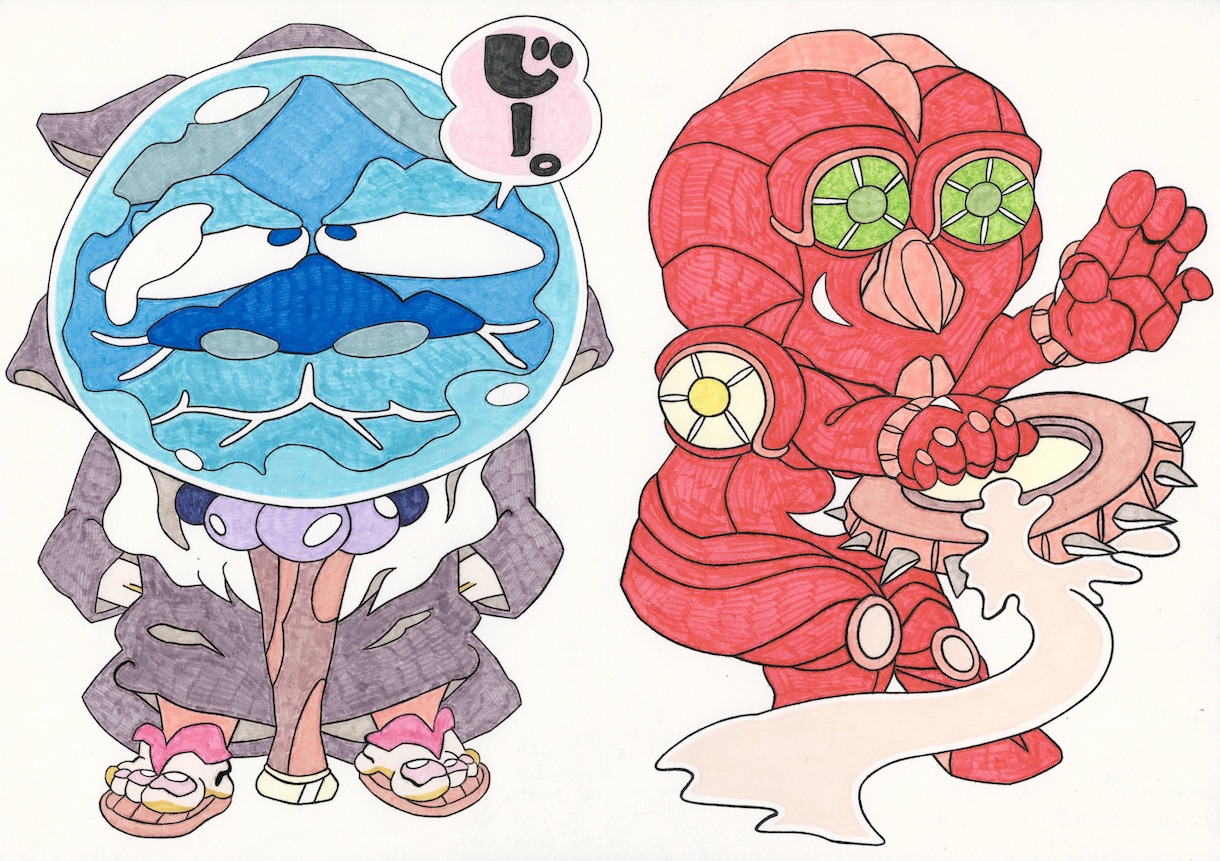 ポップなオリジナルキャラを手描きでイラストにします 写真やイメージを教えてください イメージ6