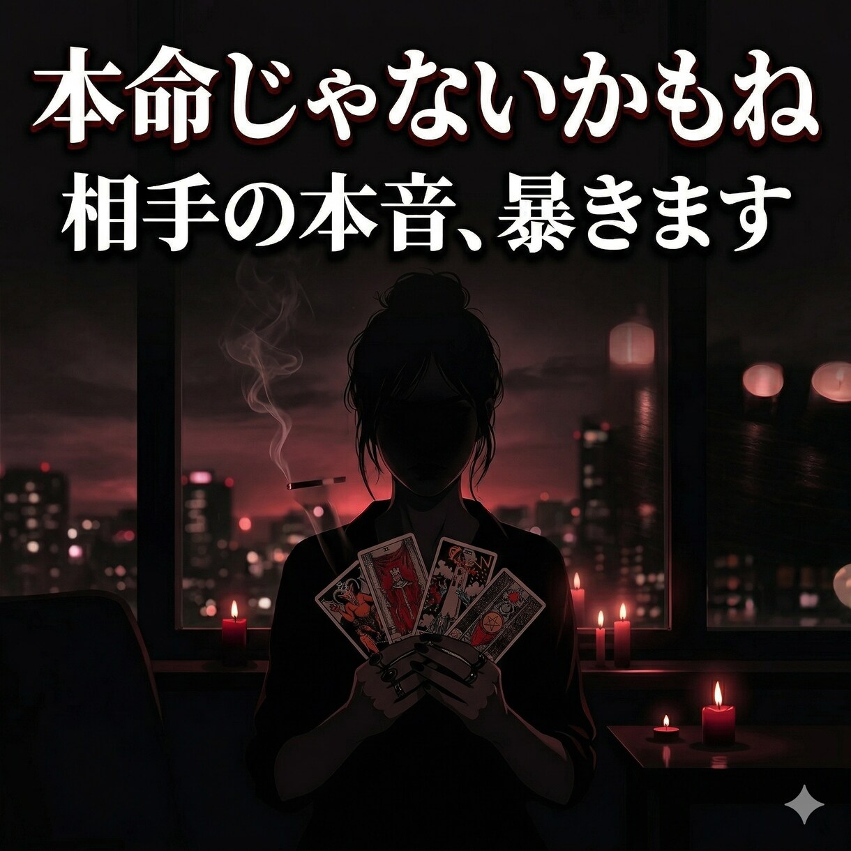 裏垢女子が本音であなたの恋愛のモヤモヤを占います 優しいだけじゃ物足りない？本音で相手の気持ちを読み解きます イメージ2