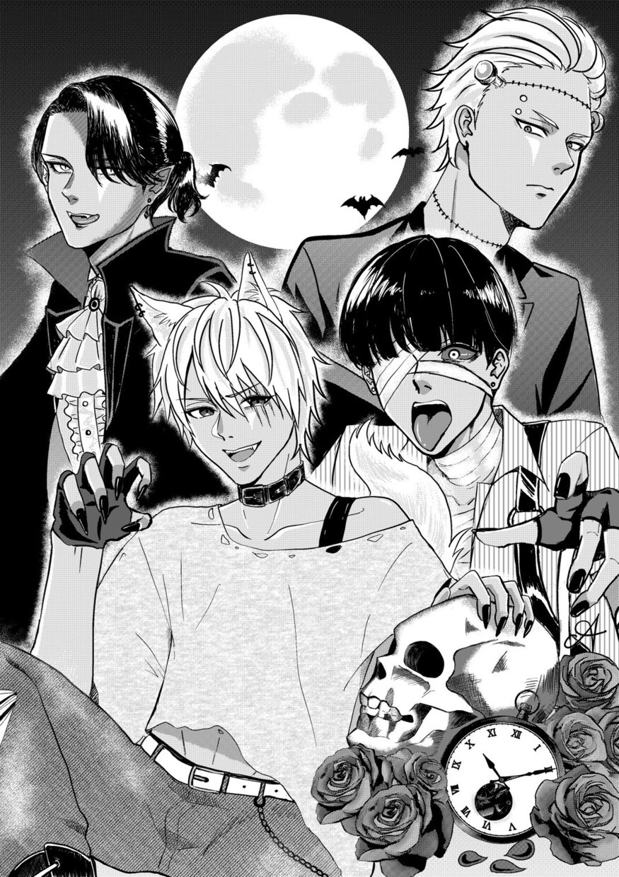 主に男の子をモノクロで描きます 10代~20代を対象にカッコイイ系のイラストを描きます イメージ1