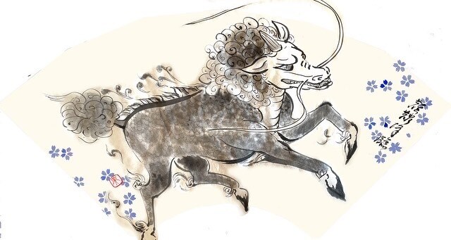 墨絵、岩絵具を用いた和風モダン イラスト描きます 今の日本らしさをお探しのデザイナーさん、クライアント様へ イメージ9