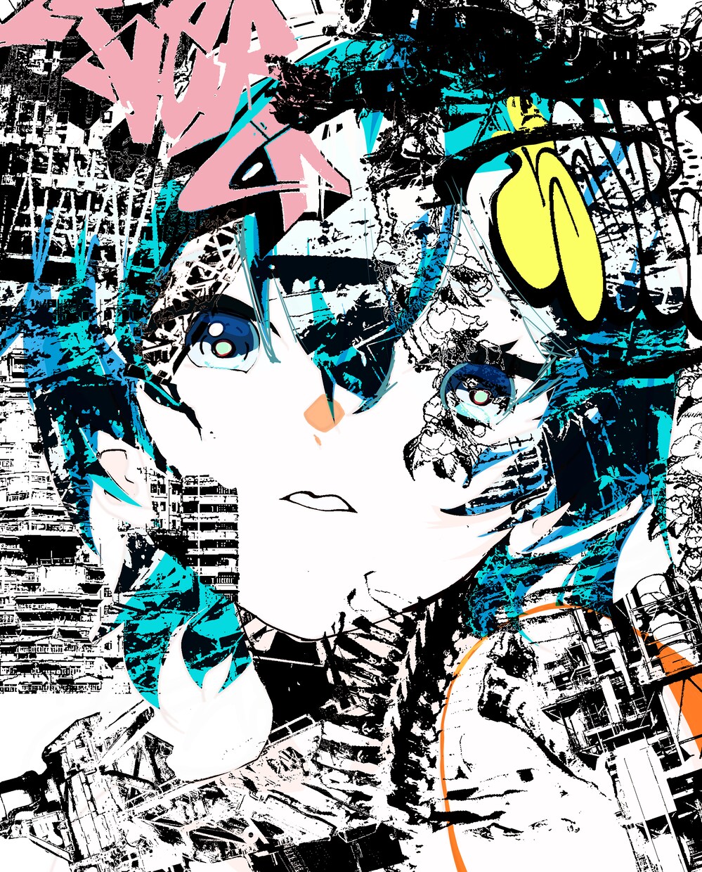 アーティスティックでドライなイラストを作ります クールでアーティスティックなストリートアート風なイラスト イメージ5