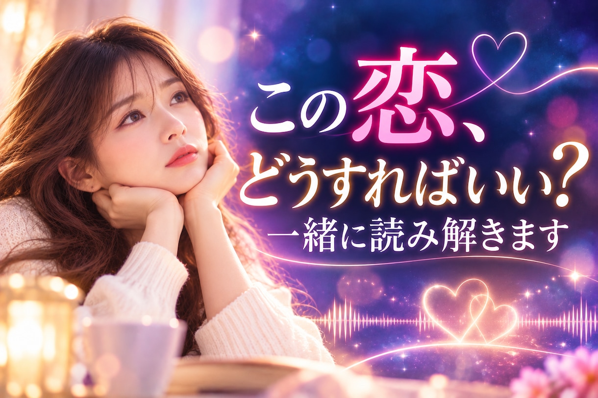 この恋、どうすればいい？一緒に読み解きます 迷うあなたの心に寄り添い未来へのヒントを届けます イメージ1
