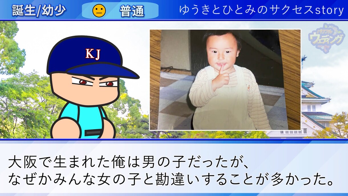 野球・パワプロ風！！結婚式ムービー作ります 野球ゲーム「パワプロ」のサクセス風な動画です！ イメージ2