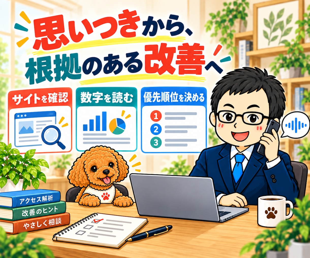 ブログのアクセスアップ・SEOを電話で相談できます 記事・キーワード・サイト導線を見て、次の改善を具体化 イメージ7