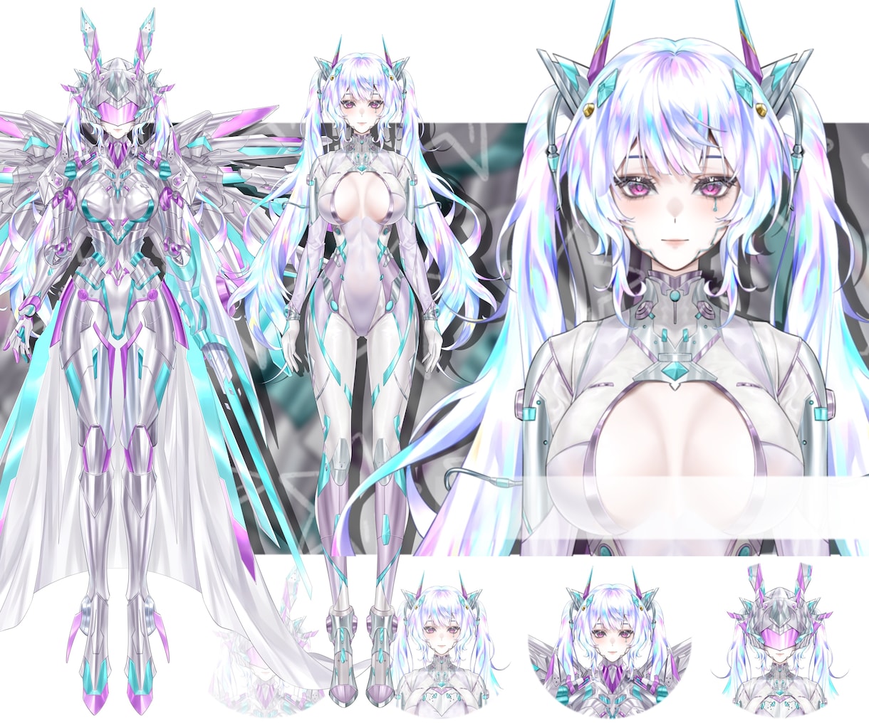 企業並透明感vtuberキャラ制作します 繊細なトラッキング、イラストとLive2d全工程、表情8つ イメージ3