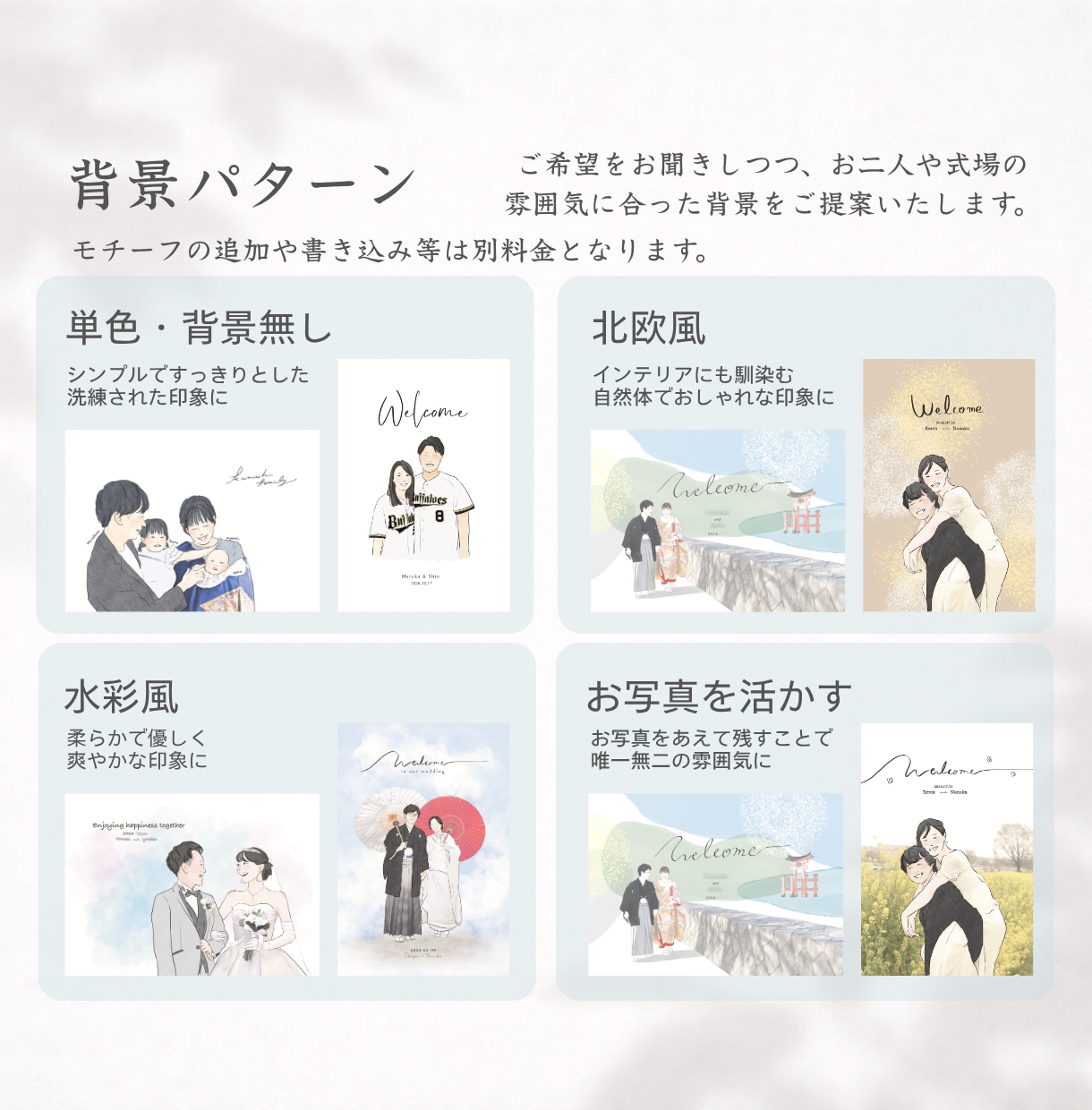 宝物になる、イラストウェルカムボード作ります ＊口コミ投稿で【スマホ待ち受けデータ】無料プレゼント中＊ イメージ8