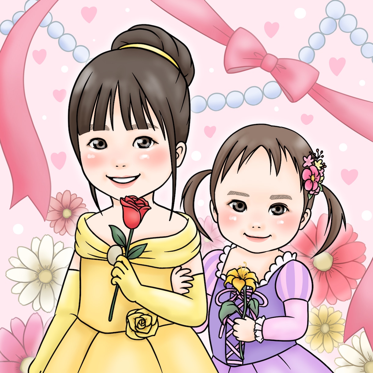 ポップで可愛いデジタル似顔絵お描きします くっきりタッチの元気なイラスト♪グッズ作成にも◎ イメージ4