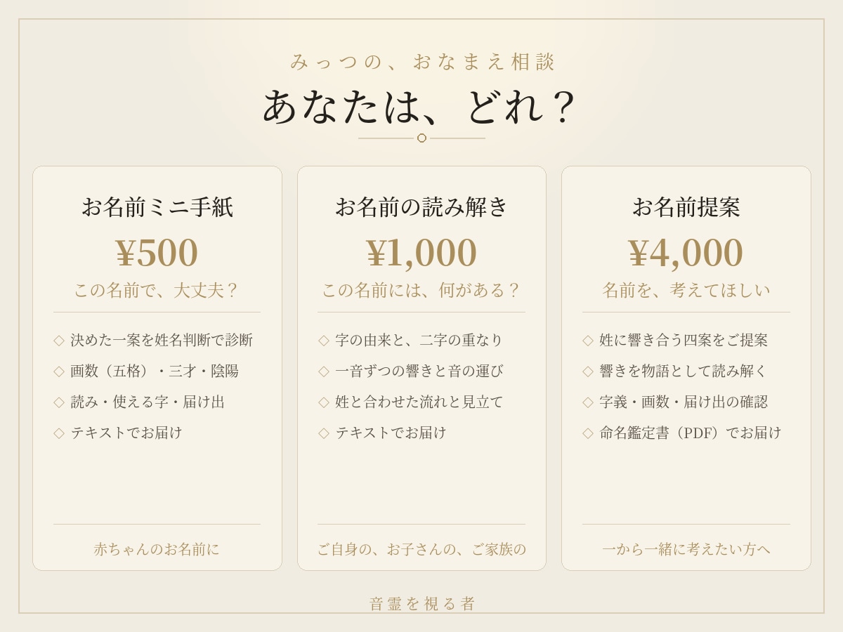 決めた赤ちゃんの名前を姓名判断で診断します 赤ちゃんの名づけ 画数と響きで姓名判断します イメージ6
