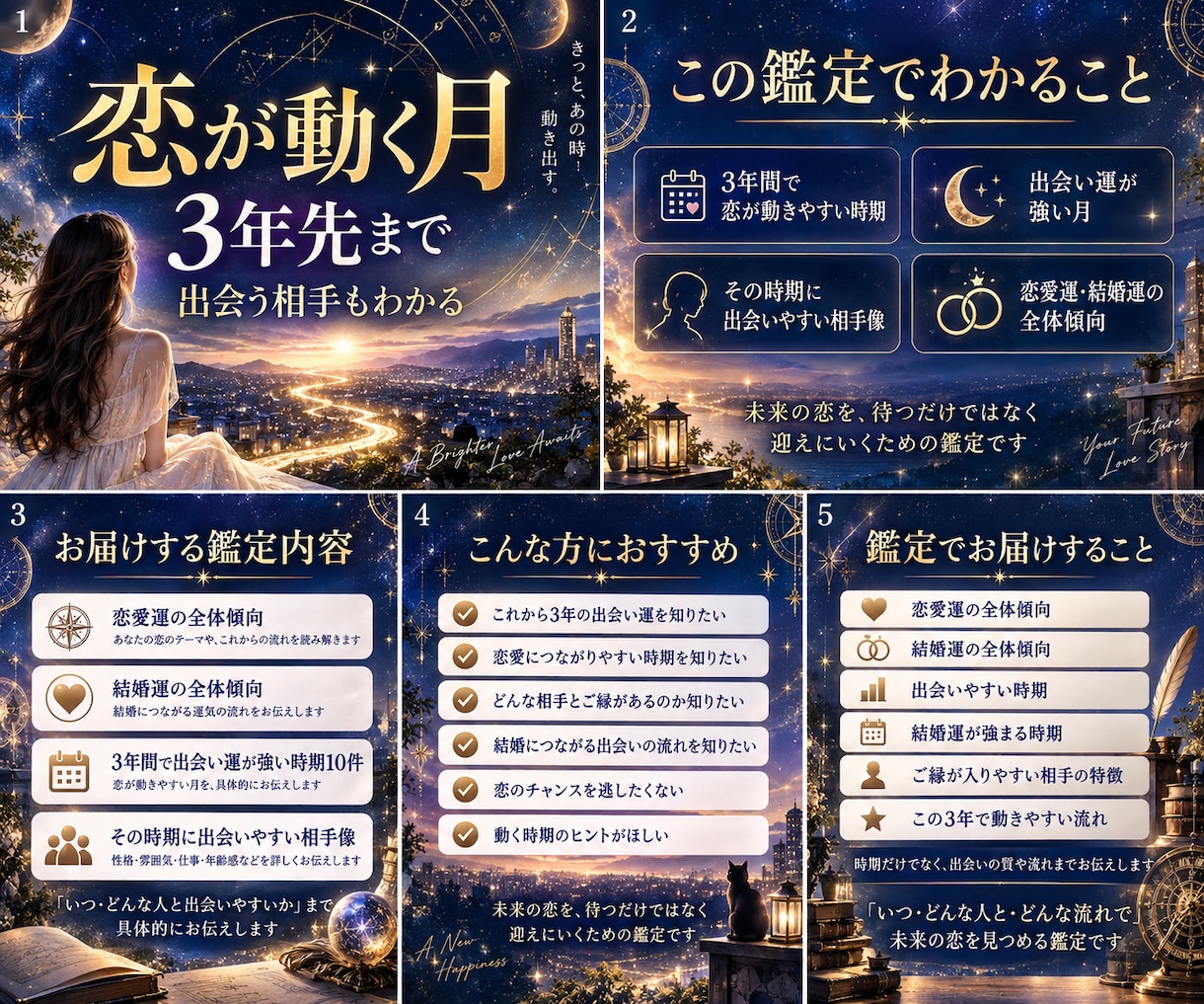 恋愛運｜あなたの恋が動く月を3年先まで見つけます 出会い・進展・結婚の時期まで、未来の恋を迎えにいく3年鑑定 イメージ6