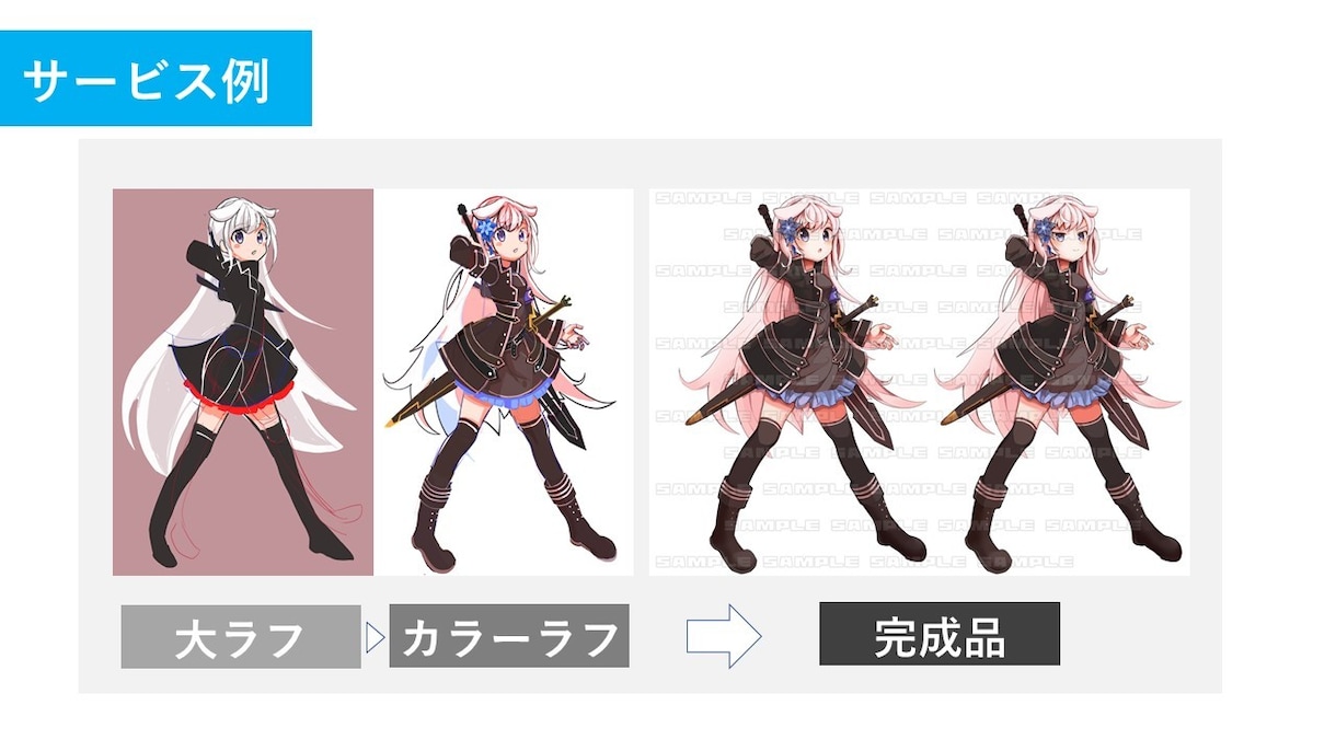 キャラクターデザインからイラスト作成まで出来ます 修正無制限でバストアップ～全身までどんなポーズでも作成します イメージ4