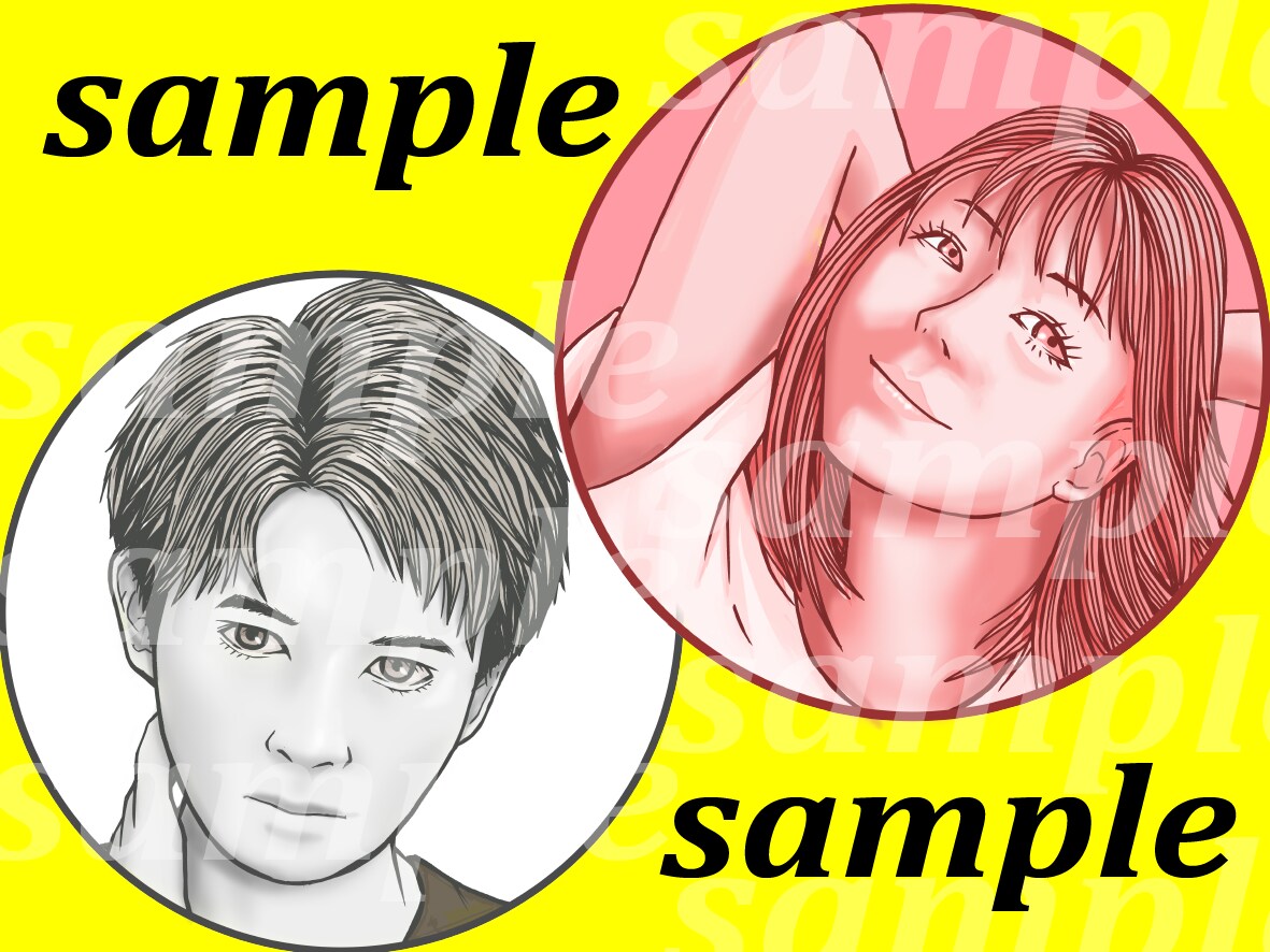 テーマーカラーでスタイリッシュな線画お描きします ヘアラインを美しく印象深い作品に。 イメージ4