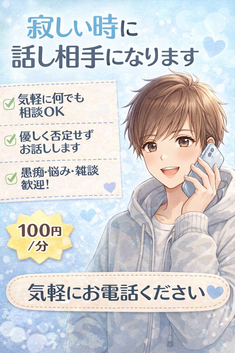 暇つぶしOK！楽しく雑談します 眠れない夜や暇な時の話し相手！どんなことでも気軽にどうぞ〜 イメージ1
