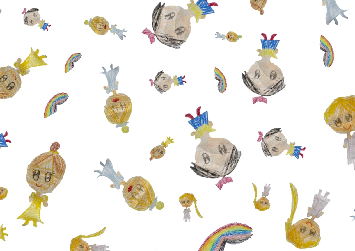 お子さまの絵をデザインペーパーにします 思い出の絵をそのままにしておくのはもったいない イメージ1