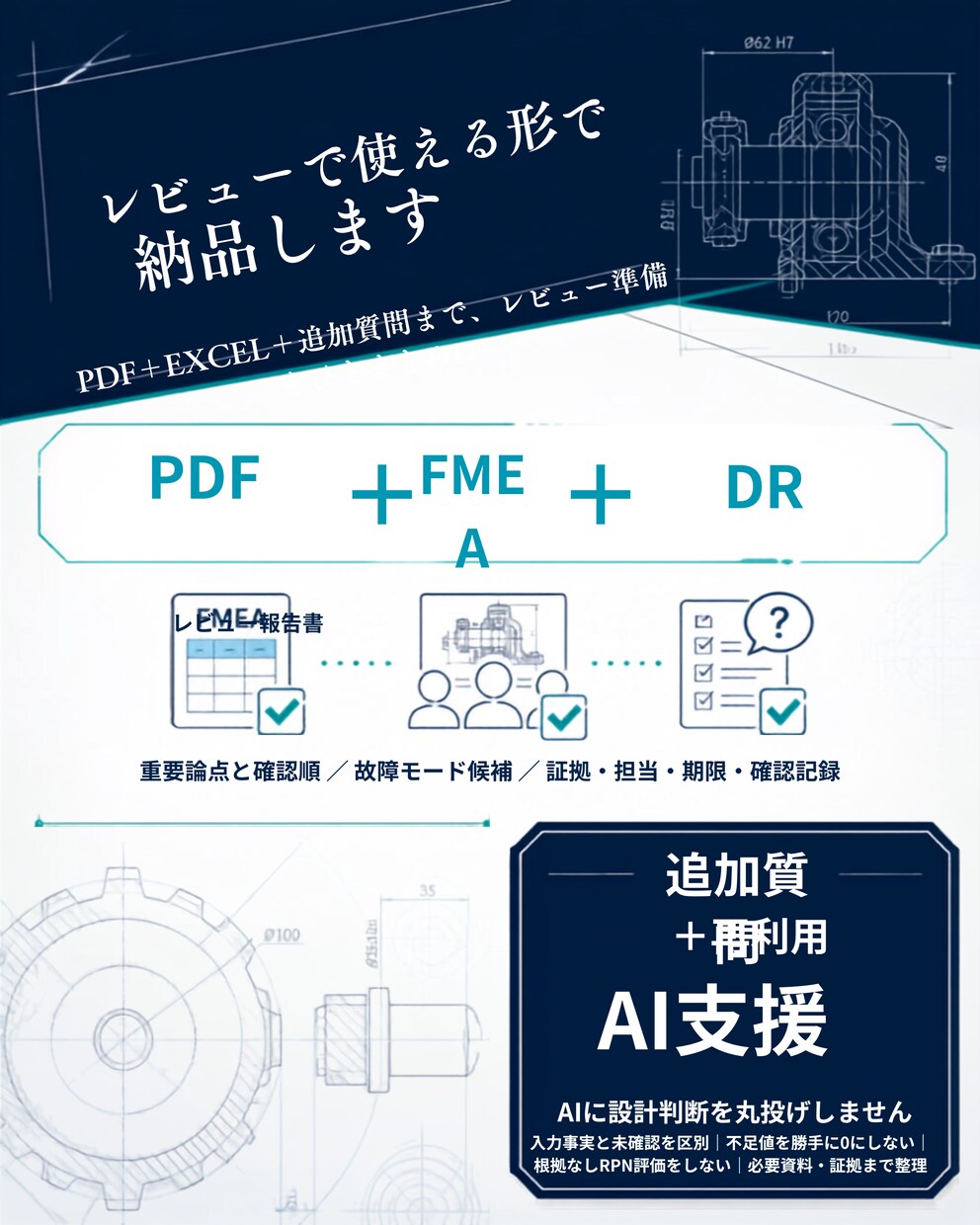 機械設計を第三者視点でレビューします FMEA・DR・確認事項を案件別に整理 イメージ5
