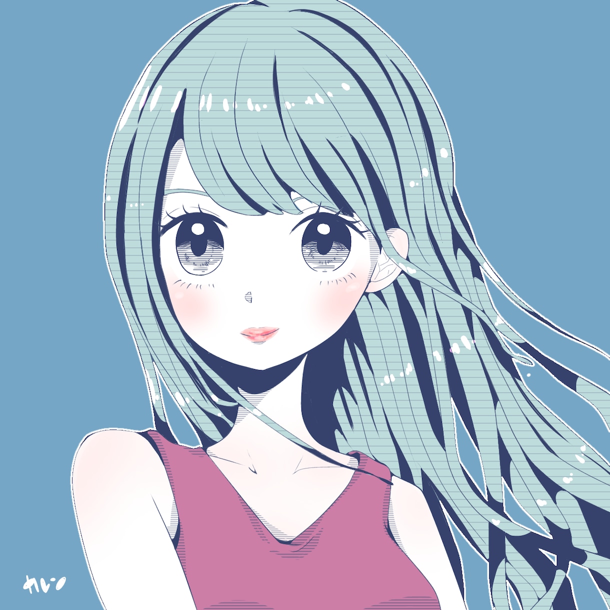 可愛い女の子イラスト作成します キラキラかわいい女の子が得意です！♡ イメージ5