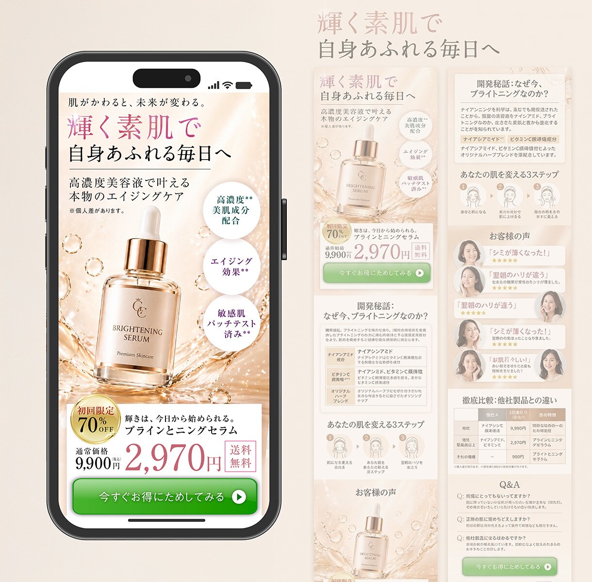 美容・コスメ特化でCVR改善・売れる導線設計します 女性心理×導線設計で、成約率アップに繋げます。 イメージ2