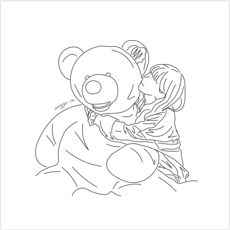 1人用アイコン/似顔絵/イラスト作成します お写真を元におしゃれな線画であなただけのイラスト作成 イメージ7