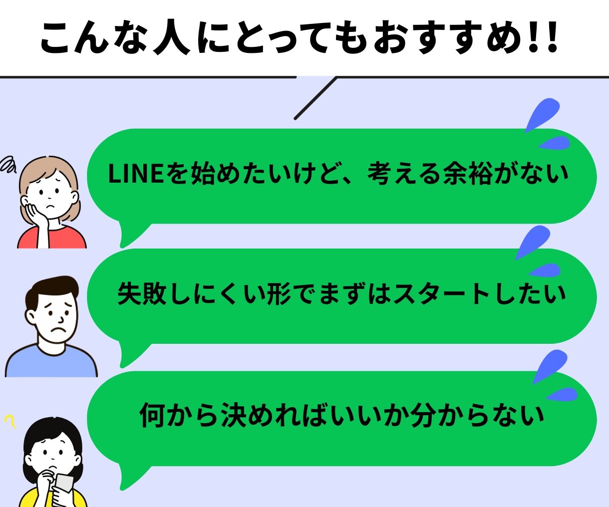 ４ステップで分かりやすい！公式LINEを構築します 「これを選べば大丈夫」な形から、LINEを始めませんか？ イメージ2