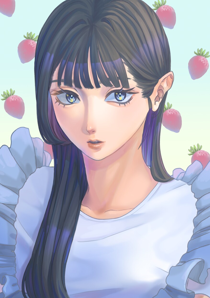透明感のあるイラスト作成します バストアップの人物でオリジナル性のあるにイラスト！ イメージ3