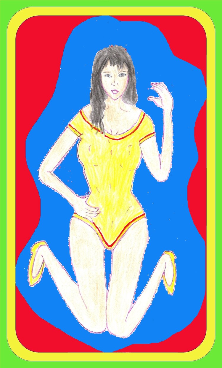 若い女性の映像をイラストしています。眼に浮かびます 社会は苦しいことがいっぱい・・。映像は心を癒します イメージ1