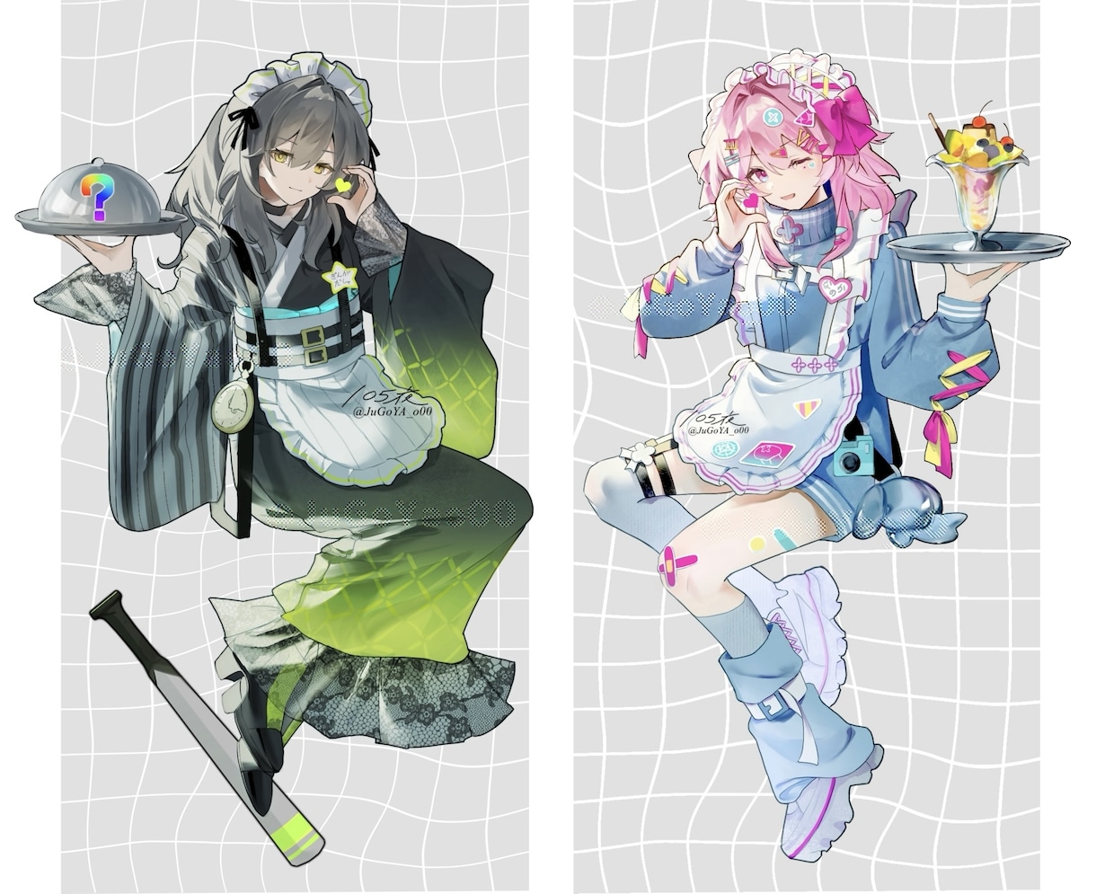 商用可︎︎⟡キラキラ透明感のある人物+背景描きます 配信、アイコン、イベント等、目を引くイラストをご希望の方に！ イメージ5