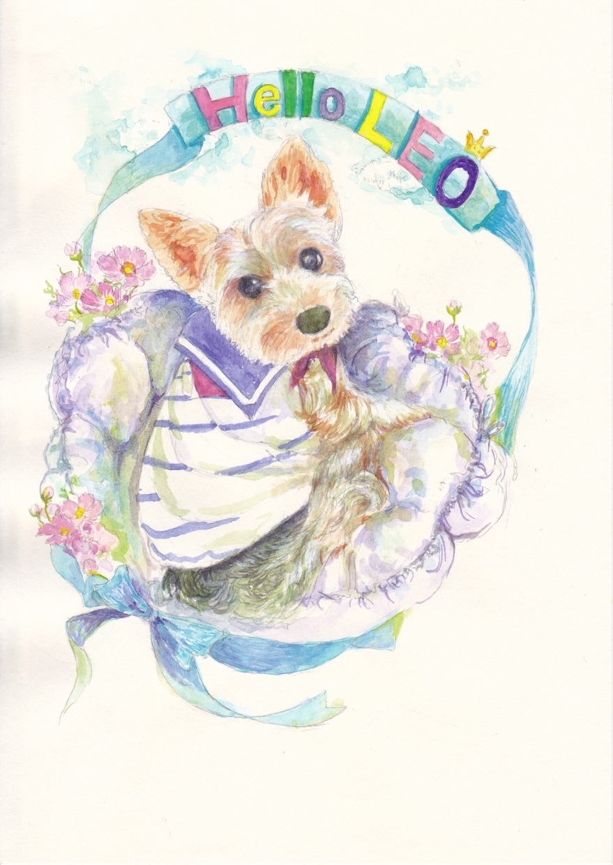 ペットや仲良し家族のイラスト仕上げます 可愛い家族のイラストをいつもお近くに。 イメージ1
