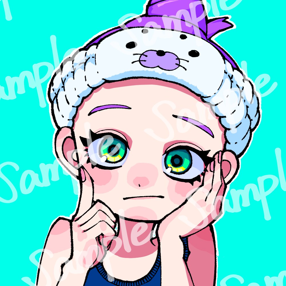ポップな女の子のイラスト描きます SNSアイコン用のオリジナルイラストを作成します イメージ5
