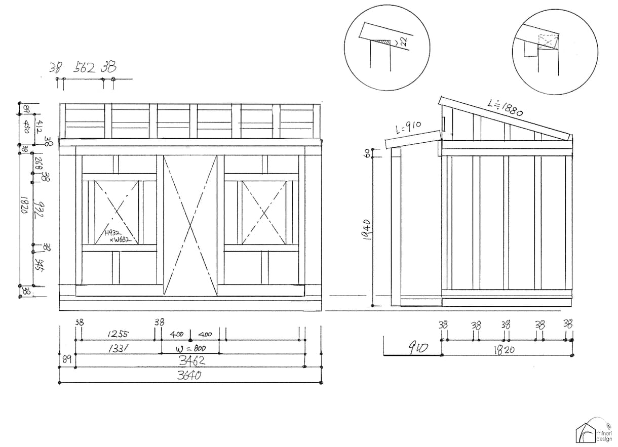 DIY家具の図面を描きます 安く、欲しい大きさで家具を作りたい方へ イメージ4