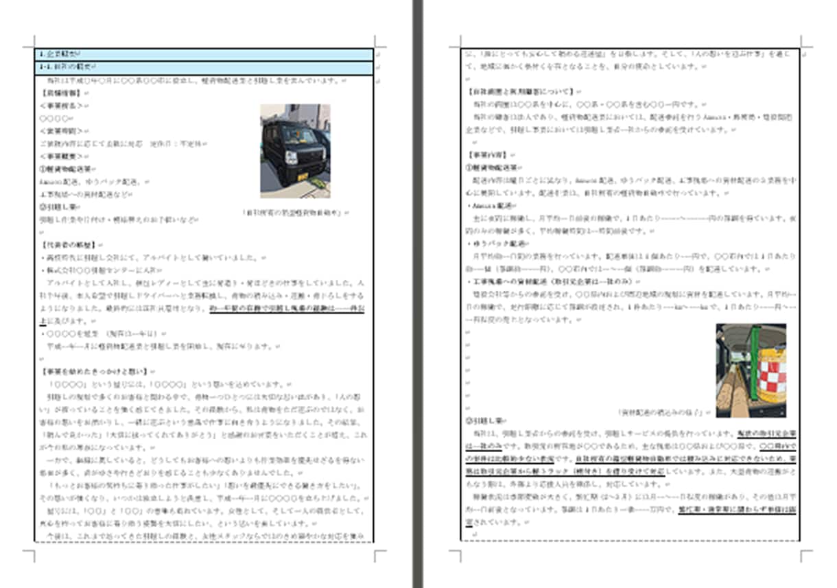 軽貨物運送業★持続化補助金採択書類をお譲りします 採択済みの事業計画書を【テンプレート】としても利用できます！ イメージ2