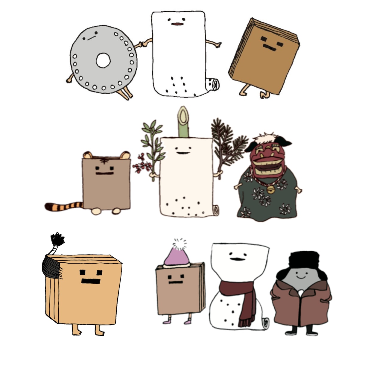 クスッと笑えるオリジナルゆるキャラをデザインします SNSで発信しやすい愛嬌のあるキャラを求めている方にオススメ イメージ1