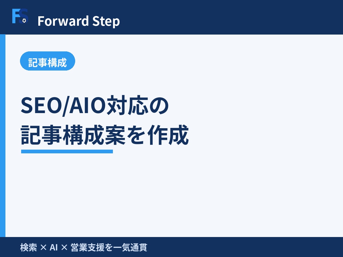 SEO/AIO対応の記事構成案を作成します 狙うKWから検索意図とAI引用を満たす見出し設計を作成 イメージ1