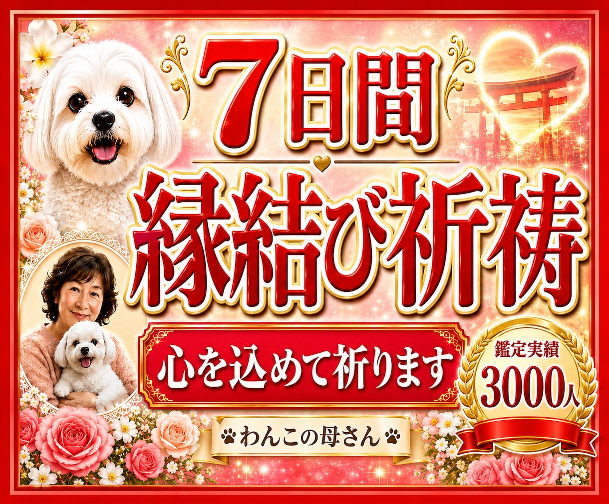 7日間◆縁結び祈祷◆を心を込めて行います ツインレイ、出会い、本音、復縁、不倫、結婚、など占い全般 イメージ1
