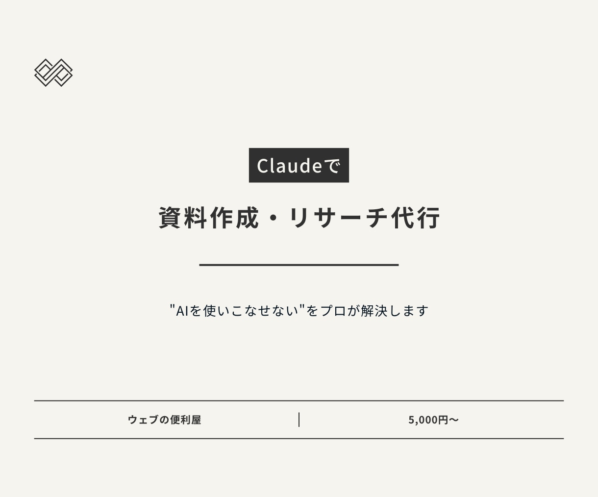 Claudeで資料作成・リサーチ代行します 「AIを使いこなせない」その悩み、プロが代わりに解決します イメージ1